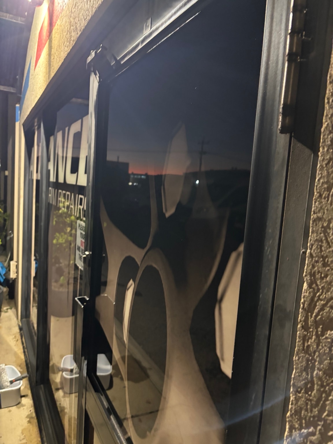 Shopfront window after cleaning