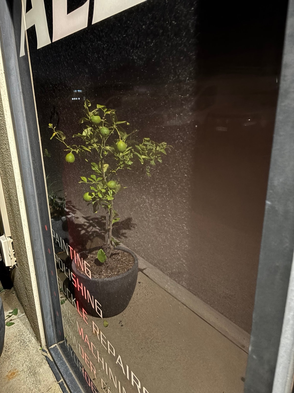 Window before cleaning
